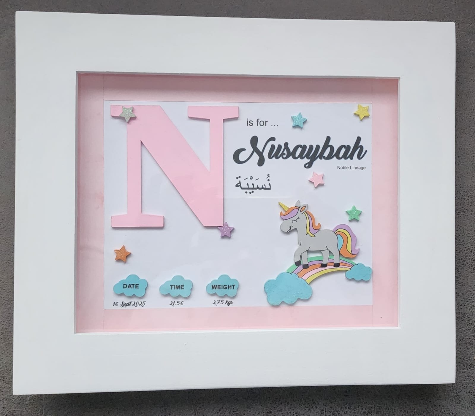 Newborn Baby Frame - White without Pic