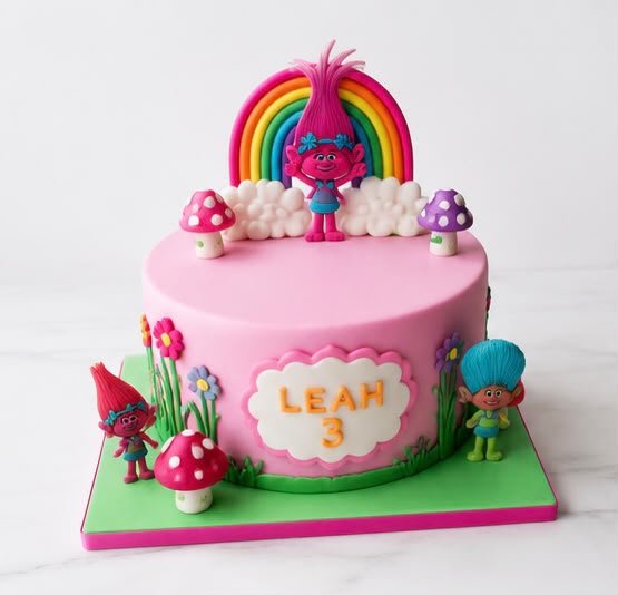 Trolls Birthday Cake