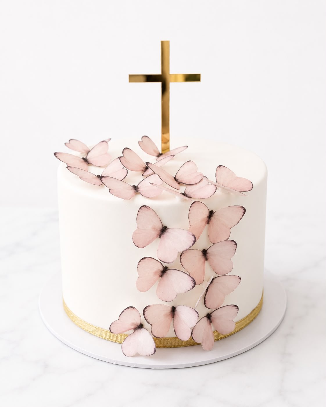 Butterfly Cross Celebration Cake